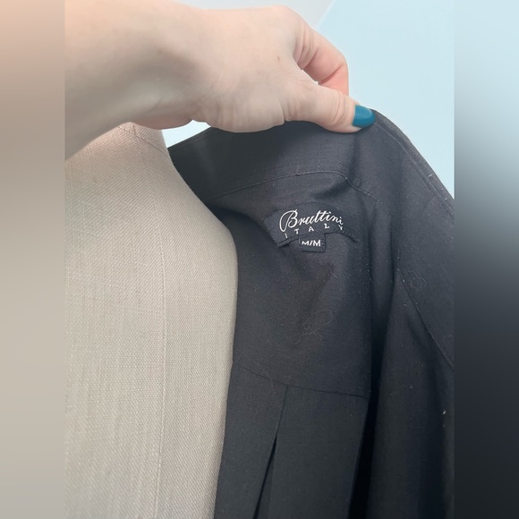 Bruttini Italy Black Dress Shirt Size M - Picture 8 of 16